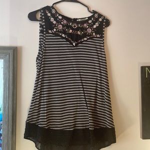 Floral embroidered blouse